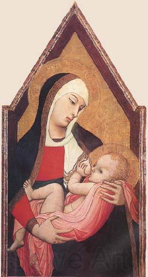 Ambrogio Lorenzetti Suckling Madonna Norge oil painting art